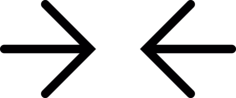Arrows Meeting Simple Engraving Svg Design, Free Vectors File
